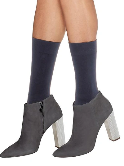 Hanes X-temp Perfect Mid-calf Socks 2-pack In Grey
