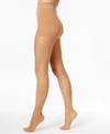 Hanes Women's Perfect Nudes Run Resistant Girl-short Tummy-control Micro Net Pantyhose Sheers In Nude 4 Caramel
