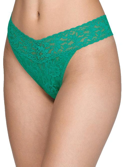 Hanky Panky Signature Lace Original Rise Thong In Malachite