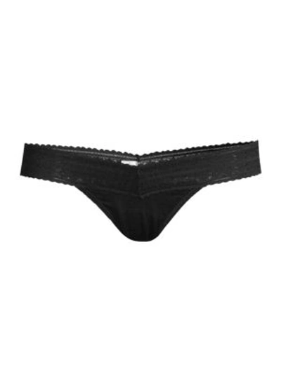 Hanky Panky Women's One Size Dream Original Rise Thong Underwear In Black