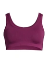 Hanro Touch Feeling Crop Top In Amaranth
