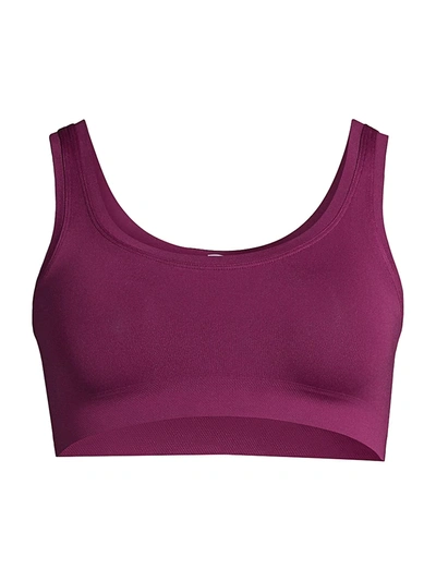 Hanro Touch Feeling Crop Top In Amaranth