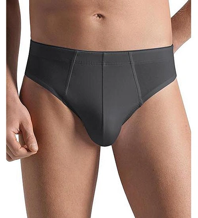 Hanro Cotton Superior Brief In Coal Grey