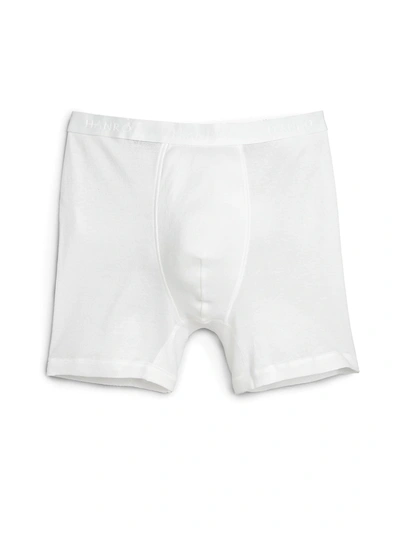 Hanro Mercerised Stretch-cotton Boxer Briefs In White