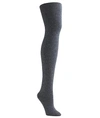 Hue Opaque Control Top Tights In Graphite Heather