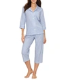 Lauren Ralph Lauren Further Lane Capri Knit Pajama Set In French Blue