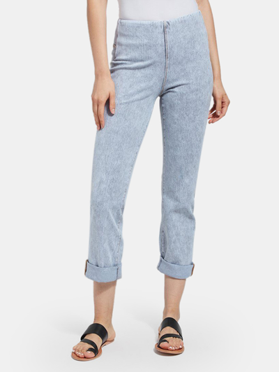 Lyssé Medium Control Boyfriend Denim Pants In Light Grey