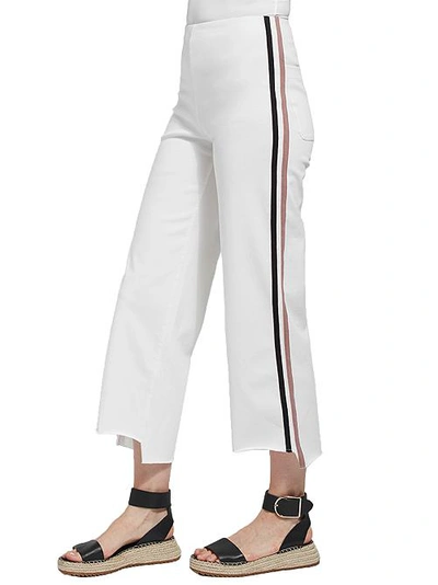 Lyssé Medium Control Emilia Wide Leg Cropped  Denim Pants In Off White