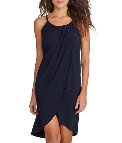 Magicsuit Draped Cover-up In Black