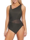 Miraclesuit Illusionists Azura Underwire One-piece In Olive