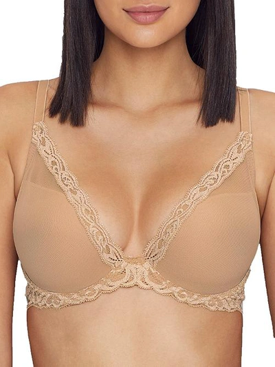 Natori Feathers Plunge Bra In Cafe