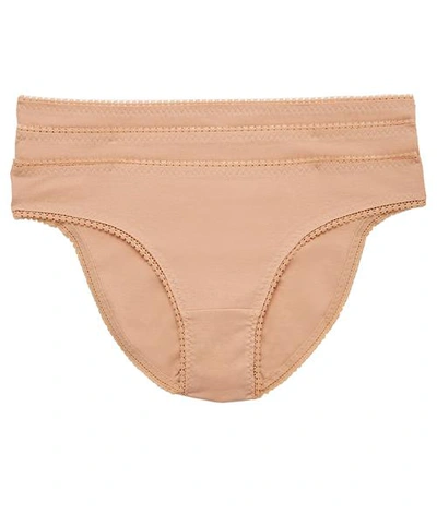 On Gossamer Cabana Cotton Hip Bikini 3-pack In Champagne