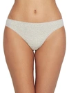 On Gossamer Cabana Cotton Low Rise Hip G Thong In Heather Grey