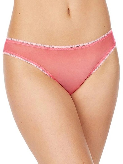 On Gossamer Gossamer Mesh Hip Bikini In Tulip Pink