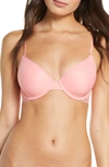 On Gossamer Next To Nothing Underwire T-shirt Bra In Salmon Rose