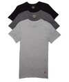 Polo Ralph Lauren 3-pack Slim Fit Crewneck Undershirts In Black,grey Combo