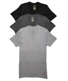 Polo Ralph Lauren Classic Fit Cotton V-neck T-shirts 3-pack In Black,grey Combo