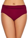 Profile By Gottex Tutti Frutti Shirred Bikini Bottom In Merlot