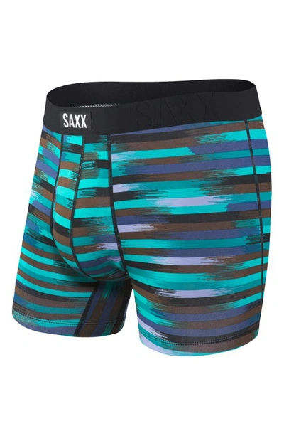 Saxx Undercover Performance Boxer Briefs In Black Reflective Stripe