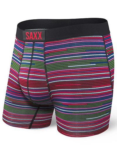 Saxx Vibe Boxer Brief In Red Serape Stripe