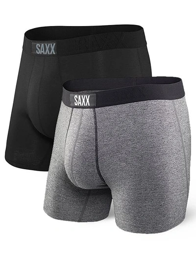 Saxx Vibe Boxer Brief 2-pack In Black,grey