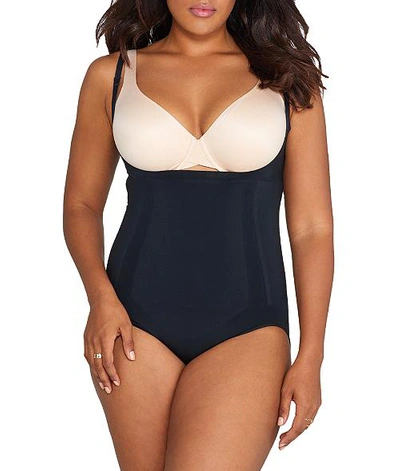 Spanx Plus Size Oncore Firm Control Open-bust Bodysuit In Very Black