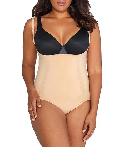 Spanx Plus Size Oncore Firm Control Open-bust Bodysuit In Soft Nude