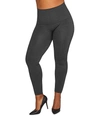 Spanx Plus Size Look At Me Now Seamless Leggings In Heather Charcoal