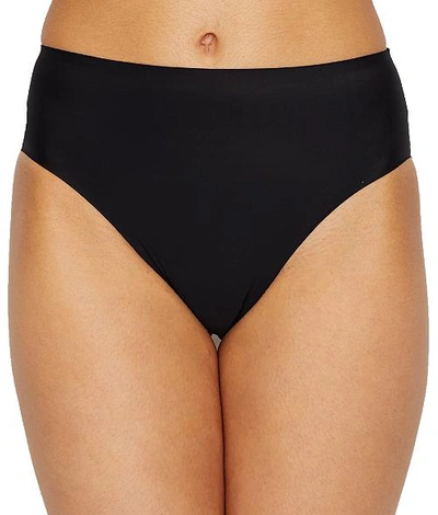 Tc Fine Intimates Wonderful Edge Matte Microfiber Modern Hi-cut Brief In Deep Black