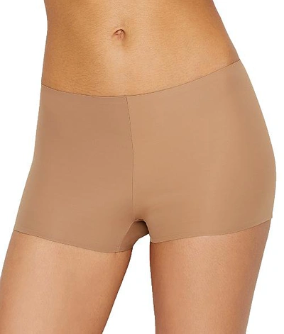 Tc Fine Intimates Wonderful Edge Matte Microfiber Boyshort In Dark Sand