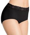 Wacoal Cotton Suede Full Brief In Black