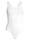 Yummie Ruby Seamlessly Shaped Thong Bodysuit In White