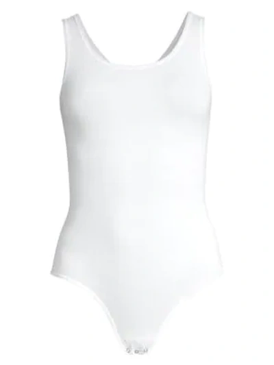 Yummie Ruby Seamlessly Shaped Thong Bodysuit In White