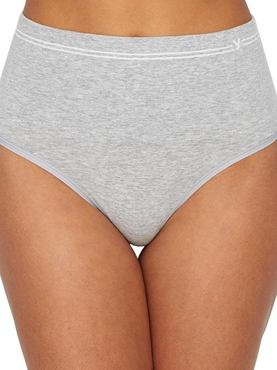 Yummie Cotton Seamless Thong In Grey Heather