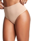 Yummie Liliana Comfortably Curved Shaping Thong In Almond