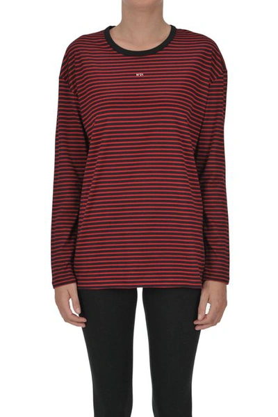 N°21 Striped T-shirt In Red