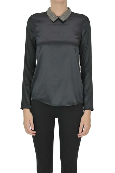 Fabiana Filippi Satin Blouse In Black