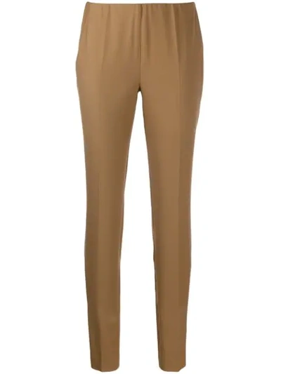 P.a.r.o.s.h Wool Slim Trousers In Neutrals