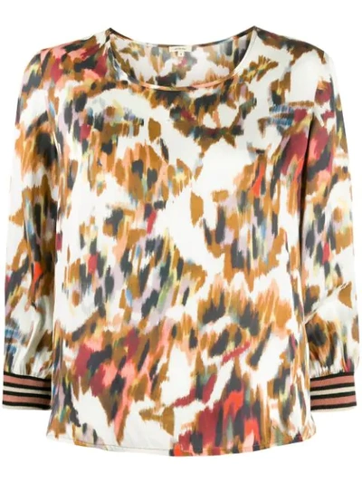 Bellerose Printed Viscose Blouse In Neutrals