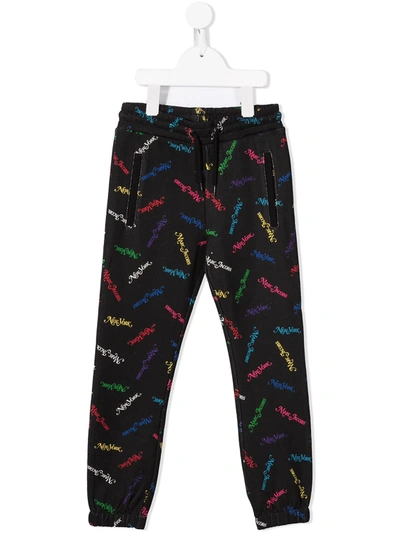 Marc Jacobs Kids' Logo-print Track Trousers In Black