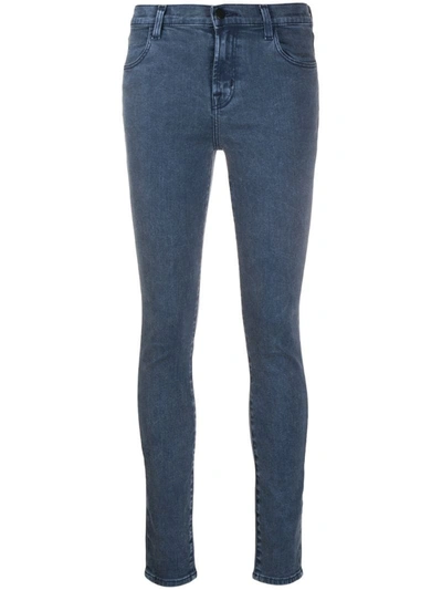 J Brand Sophia Mid-rise Skinny Stretch-denim Jeans In Blue