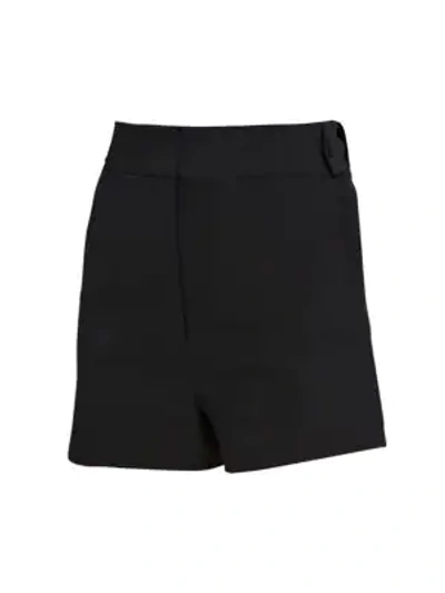Milly Pilar Cady Pleated Shorts In Black