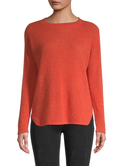 Saks Fifth Avenue Bardot Cashmere Pullover In Tangerine