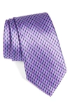 Ermenegildo Zegna Tonal 3d Diamond Silk Tie, Purple