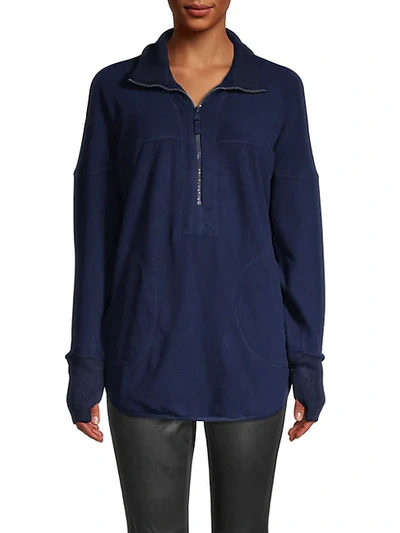 Free People Movement Mountain Dreamin Half-zip Pullover In Obsidian