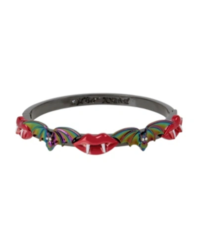 Betsey Johnson Bat Bangle Bracelet In Red