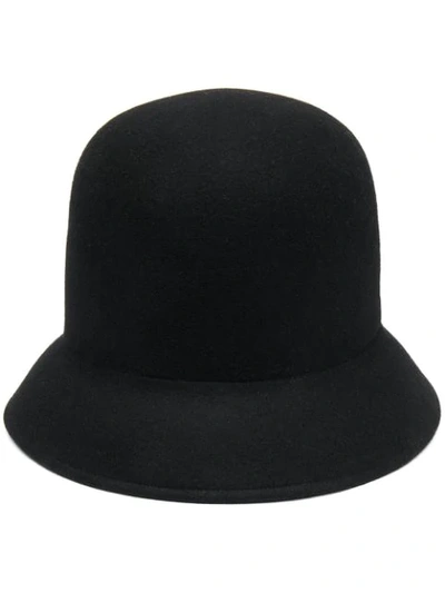 Nina Ricci Felted Cloche Hat In Black