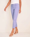 Ann Taylor The Petite Cotton Crop Pant - Curvy Fit In Lavender Sky