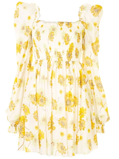 The Vampire's Wife Yellow Floral Print Dress