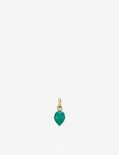 Monica Vinader Fifi 18ct Gold-plated Vermeil And Green Onyx Pendant Charm